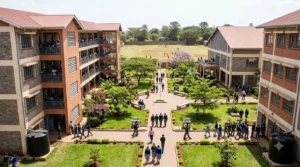CBC school design in Kenya showing classroom blocks around a safe courtyard