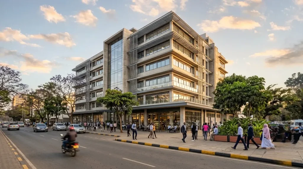 Modern mixed-use commercial building in Nairobi, Kenya