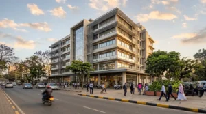 Modern mixed-use commercial building in Nairobi, Kenya